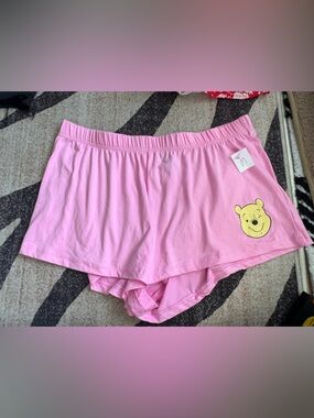 Winnie the Pooh Pink Elastic Waist Sleep Shorts